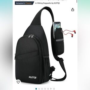 KUTQI Sling Backpack Crossbody Multipurpose Travel Essentials Hiking Chest Bag